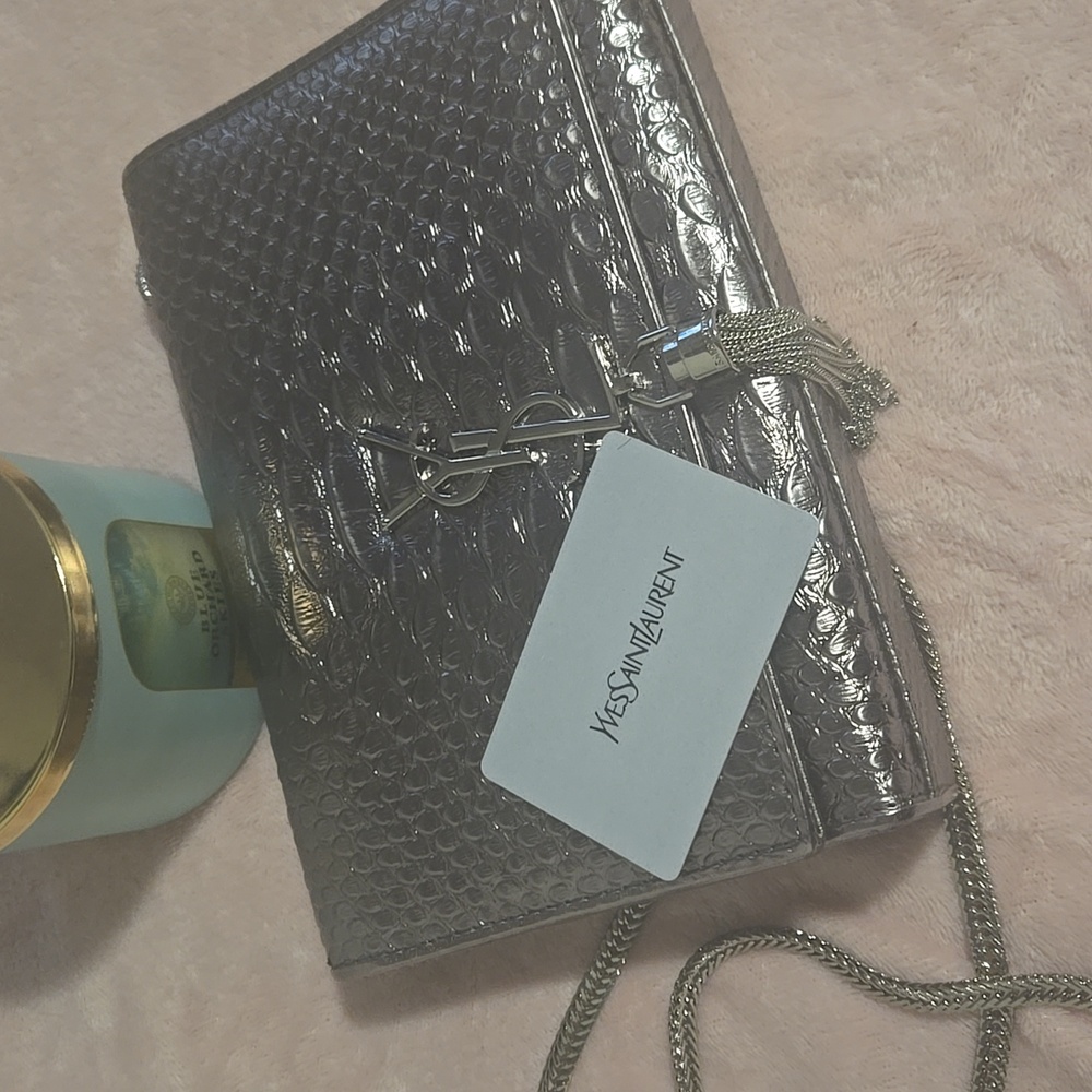 Ysl Silver Designer Crossbody Bag - Picture 8 of 16